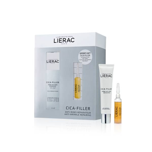 Lierac Cofanetto Cica Filler - Crema Viso Antirughe 40 ml + Fiala 10 ml